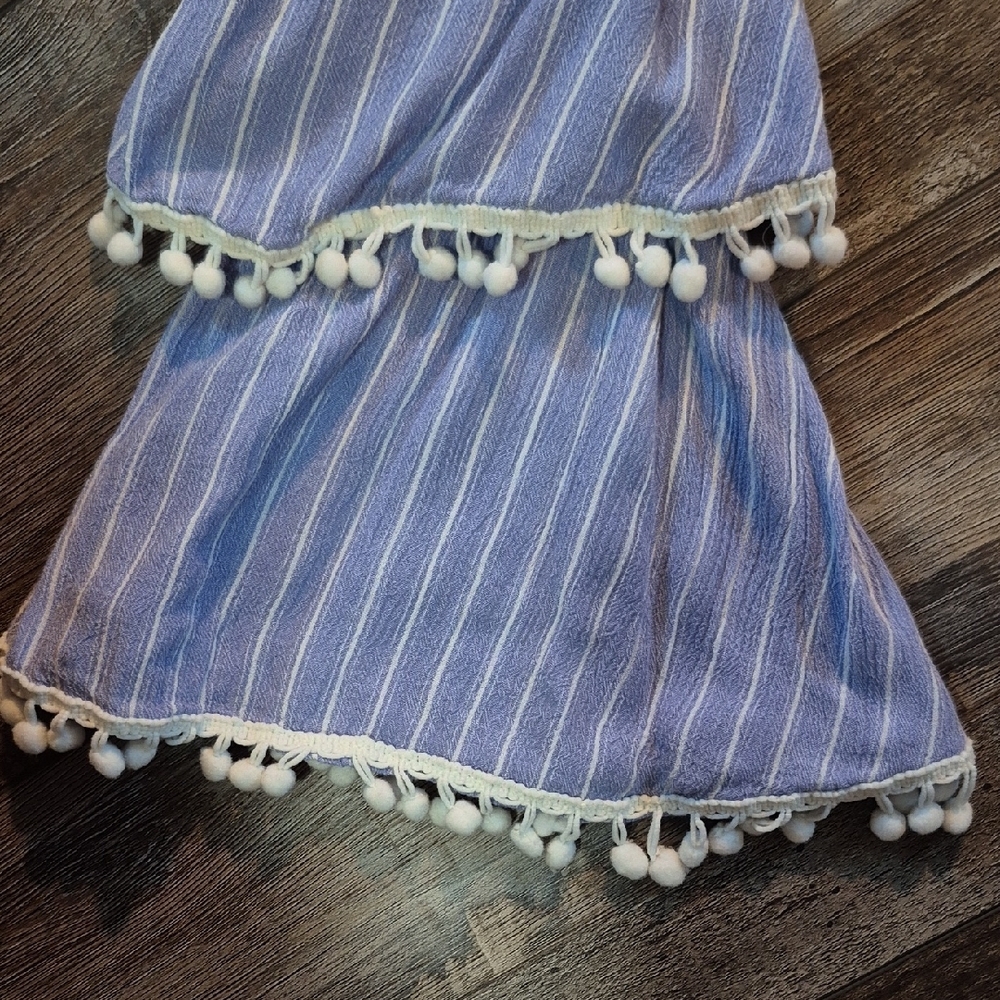 Striped Off-Shoulder Bell Sleeve Top - Picture 5 of 6